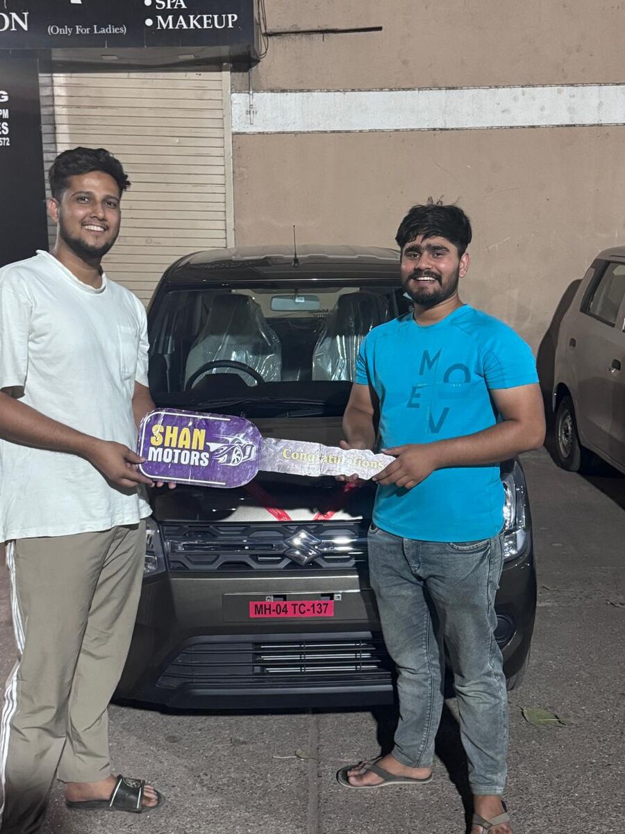 Happy customer with new car